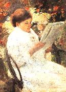 Mary Cassatt, Woman Reading in a Garden